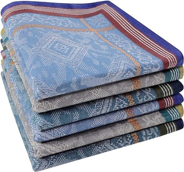 Herr bomullshanddukar, kostymficknäsdukar, 6-pack 43 cm x 43 cm