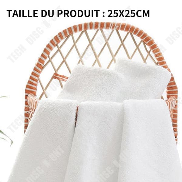 TD Damnäsdukar 25x25cm Paket med 18 vita bomullsnäsdukar herrtygsnäsdukar tygnäsdukar Ekonomiska vita näsdukar