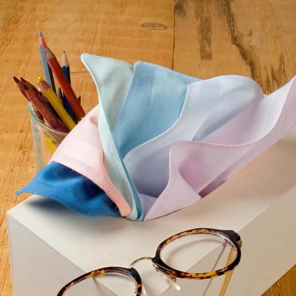 Tygnäsdukar - MERRYSQUARE - Lilliput modell - 12 stycken - 100% bomull - 23cm x 23cm