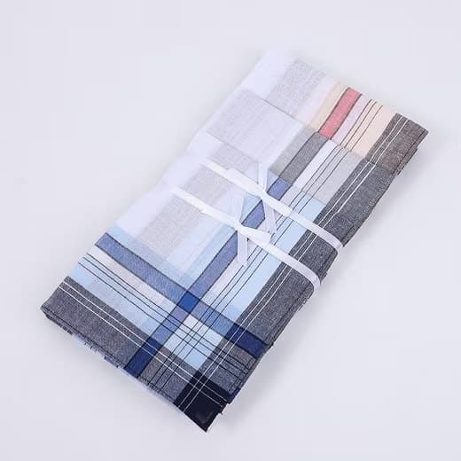 Lollanda 12-pack Herrnäsdukar Bomull 40x40 cm, Bomullsnäsduk - Klassisk Rutig Design