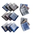 Miniatyrbild 4 av 4: Lollanda 12-pack herrnästuk – 100% bomull nästukset 40×40 cm, återanvändbara näsdukar för män