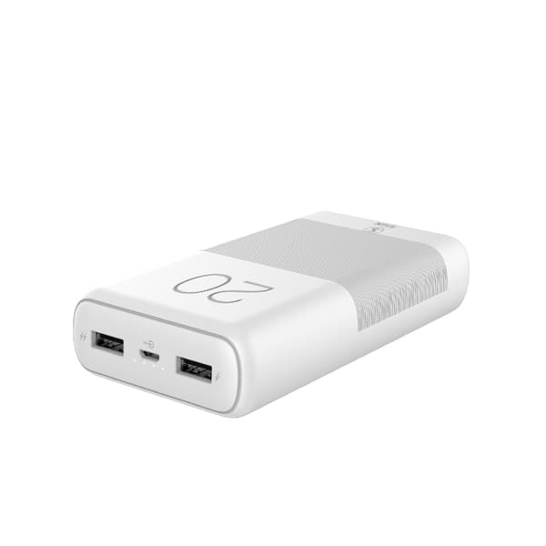SiGN Extremt Kraftfull QC Powerbank 20000 mAh, 21A - Vit