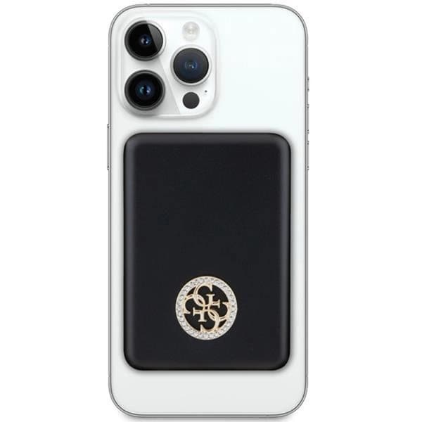 Guess Magsafe Powerbank 5000mAh 15W 4G Strassed Metal Logo - Svart