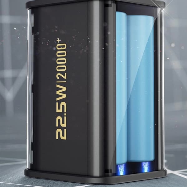 Dudao Powerbank 20000mAh 22.5W USB-A/USB-C - Svart
