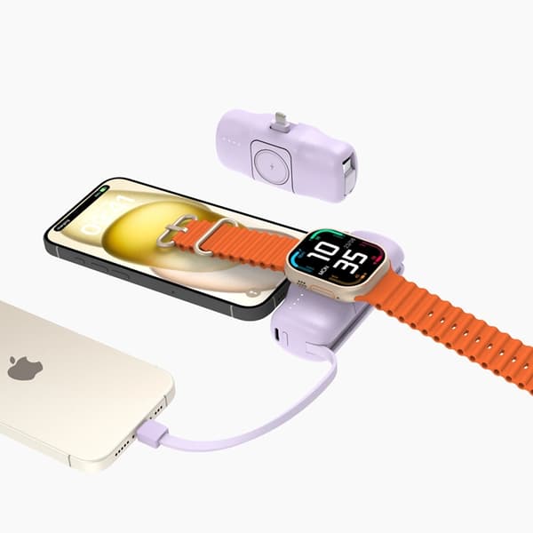 Wozinsky Lightning Mini Powerbank 15W 5000mAh - Lila