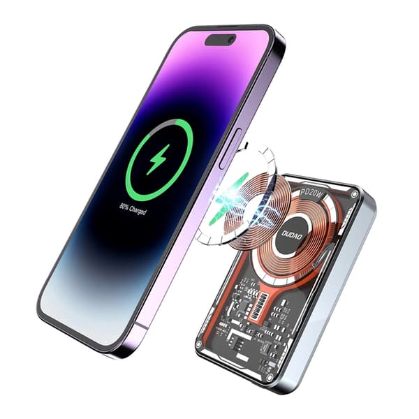 Dudao Powerbank 10000mAh med Trådlös Laddare 20W - Svart