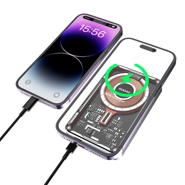 Dudao Powerbank 10000mAh med Trådlös Laddare 20W - Svart