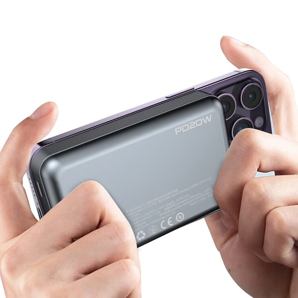 Dudao Powerbank 10000mAh med Trådlös Laddare 20W - Svart