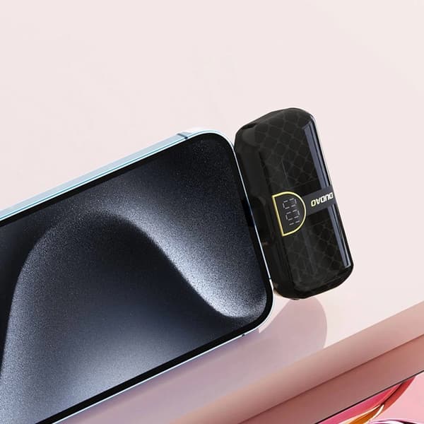 Dudao Mini Powerbank 5000mAh med Lightning kontakt - Svart