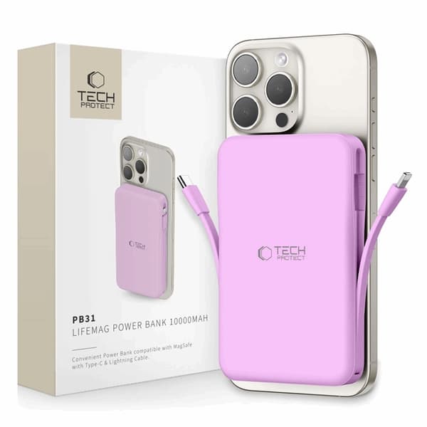 Tech-Protect Magsafe Powerbank 10000mAh PB31 LifeMag - Lavender