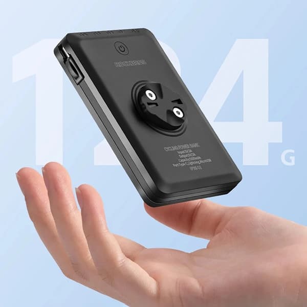 Rockbros Främre Cykelljus med Powerbank 5000mAh 150lm - Svart
