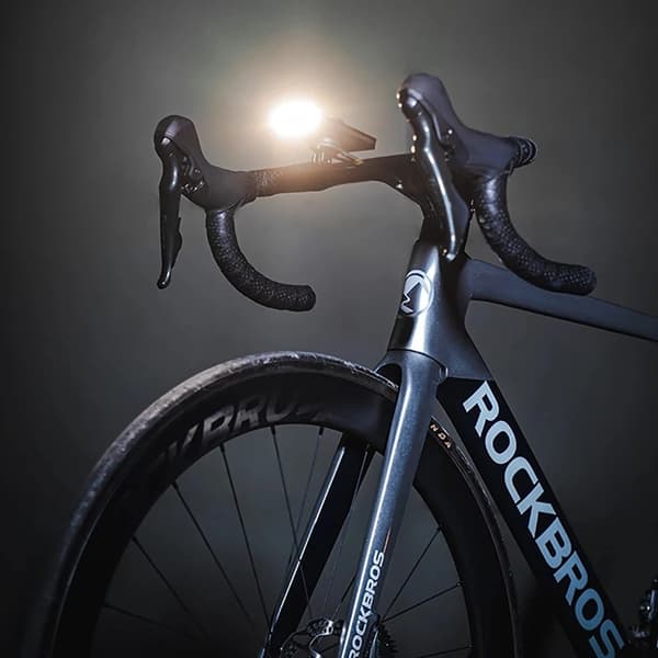 Rockbros Främre Cykelljus med Powerbank 5000mAh 150lm - Svart