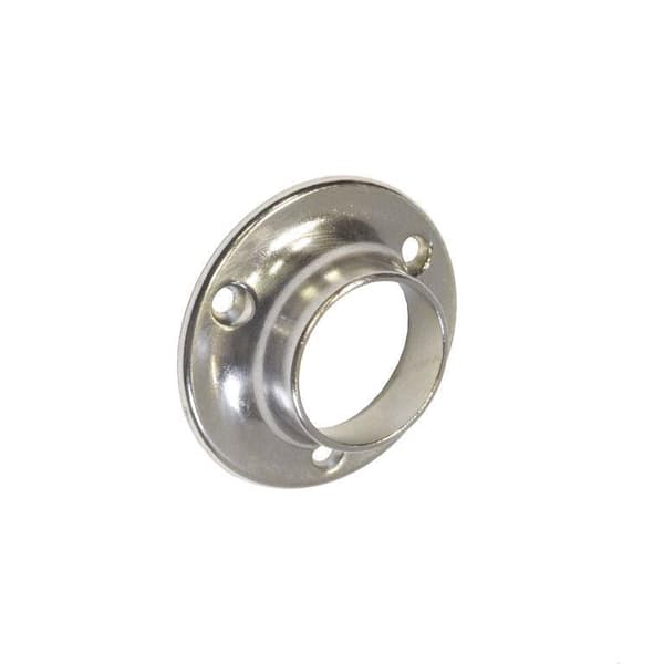 Securit Brushed Nickel Wardrobe Rail End Socket (Pack of 2) Silver 25mm