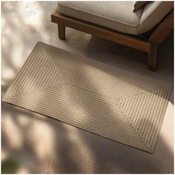 Flettet gulvtæppe Vibe af jute, boho-stil - 60 x 90 cm