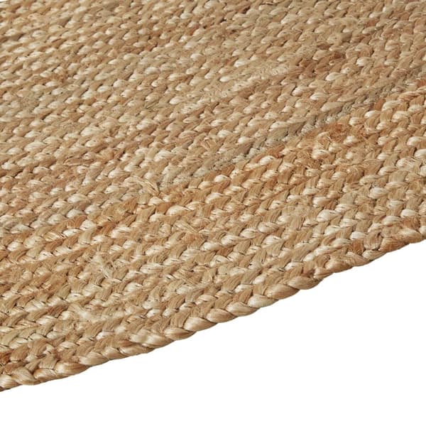 Håndvævet tæppe Glim af jute, boho-stil,rund - Ø 200 cm