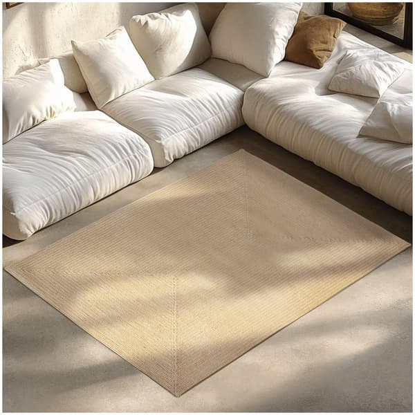 Flettet gulvtæppe Vibe af jute, boho-stil - 120 x 170 cm