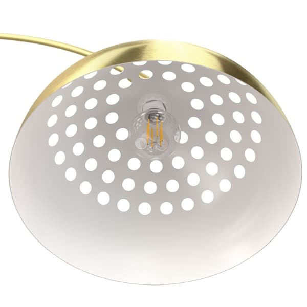Gulvlampe Arcus, stål, retro-stil, 60W - guld