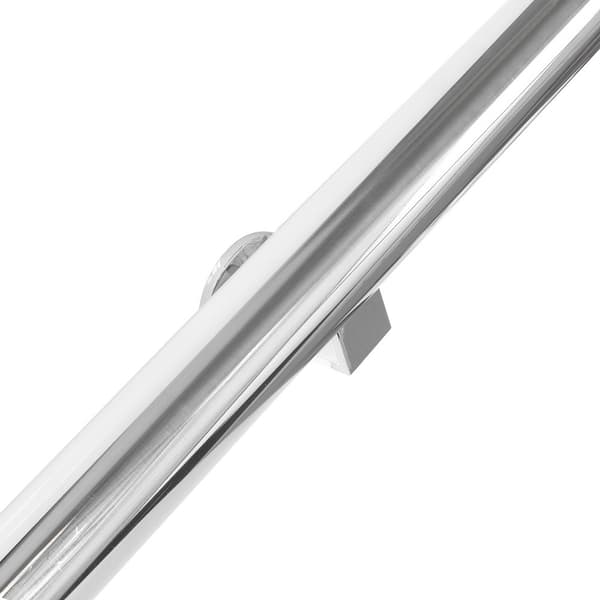 Poleret rustfrit stål Gelænder 120 cm + 2 holdere