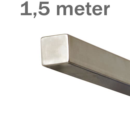 Rustfrit stål Firkantet gelænder 150 cm