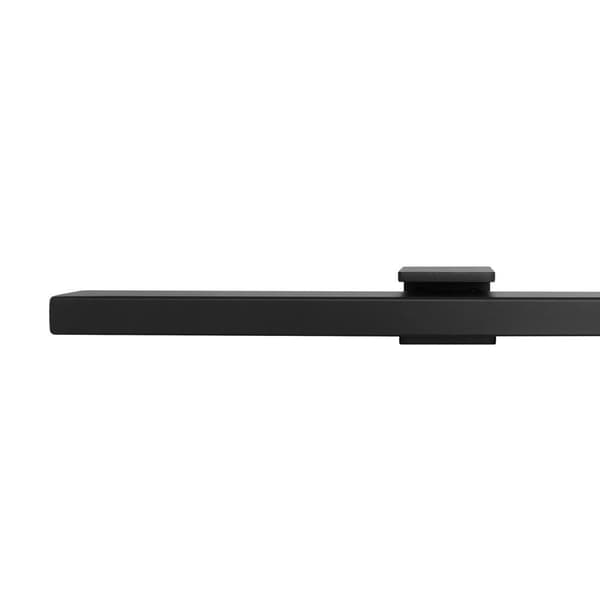 Design håndliste sort rektangulær - 100 cm + 2 holdere
