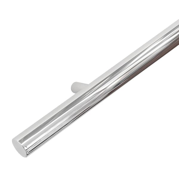 Ruostumattomasta teräksestä valmistettu designkaide 100 cm + 2 pidikettä - Kiillotettu