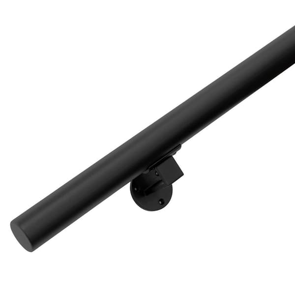 Sort gelænder 80 cm + 2 holdere