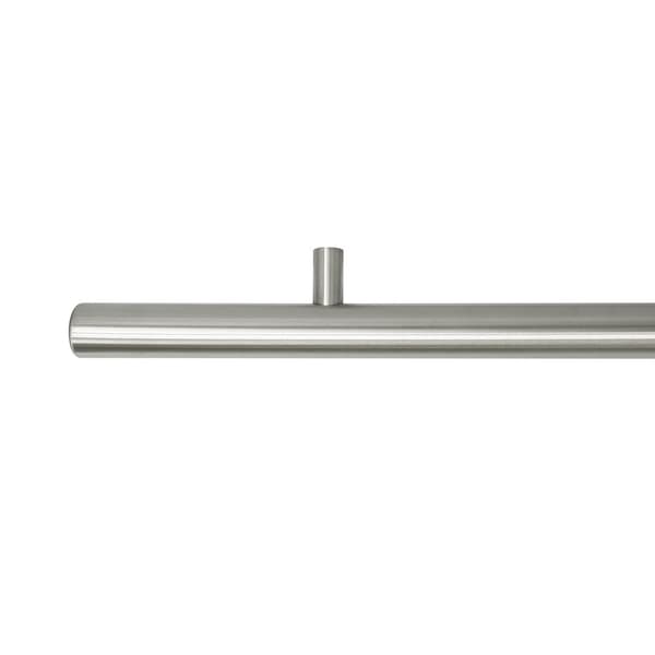 Rustfrit stål design gelænder 90 cm med 2 holdere - Børstet