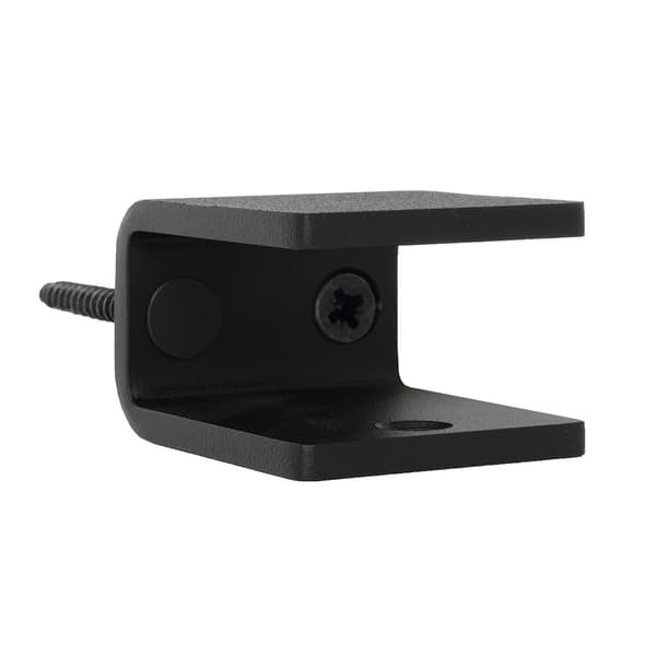 Design ledstång svart rektangulär - 60 cm + 2 hållare