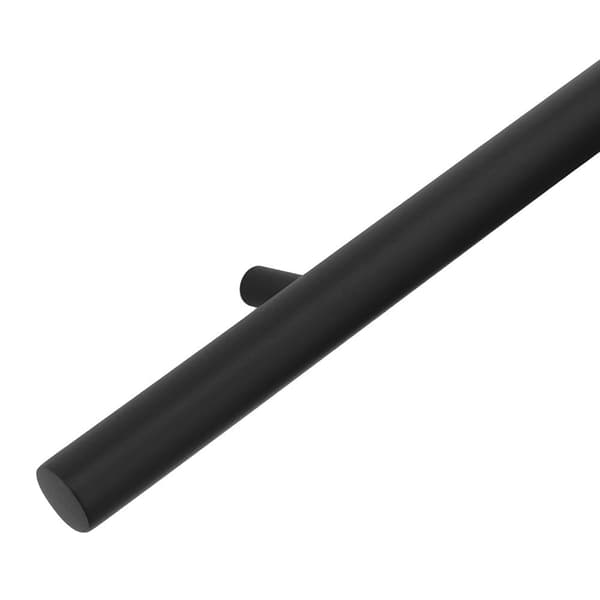 Design håndliste sort - 100 cm + 2 holdere
