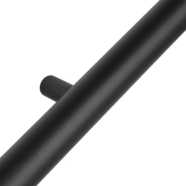 Design håndliste sort - 120 cm + 2 holdere