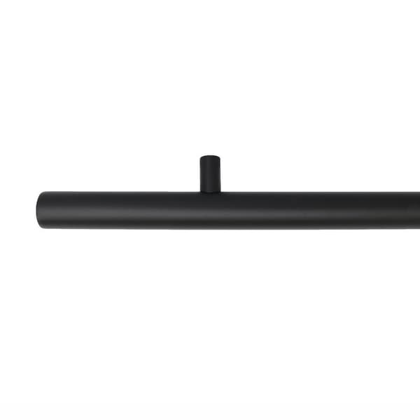 Design håndliste sort - 120 cm + 2 holdere