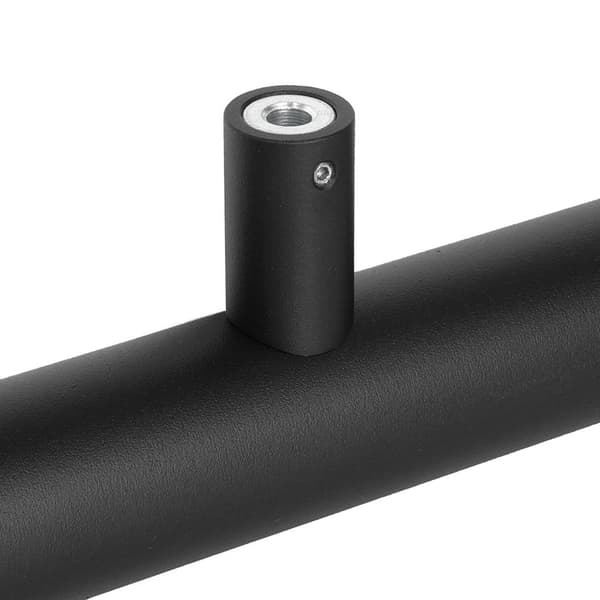 Design håndliste sort - 120 cm + 2 holdere