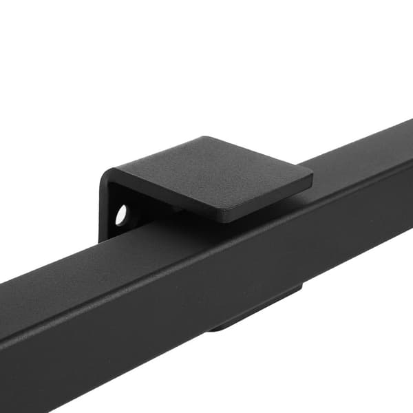 Design håndliste sort firkant - 90 cm + 2 holdere