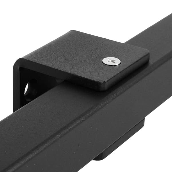 Design håndliste sort firkant - 90 cm + 2 holdere