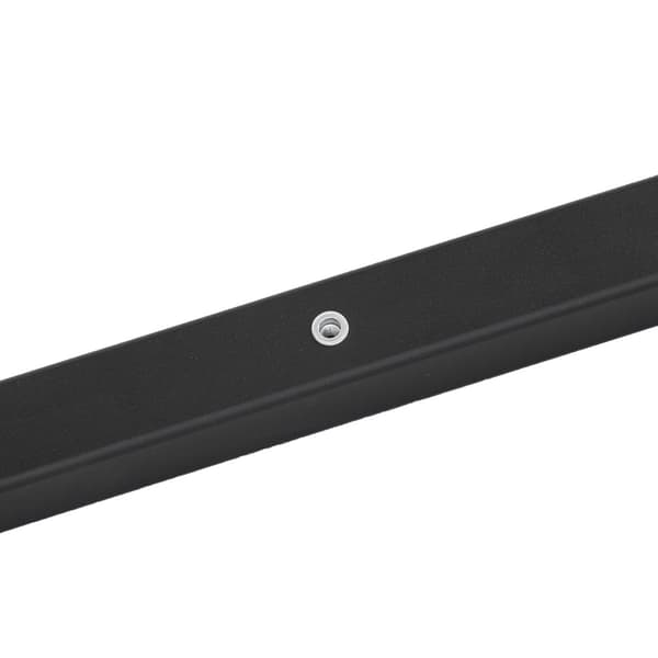 Design håndliste sort firkant - 90 cm + 2 holdere