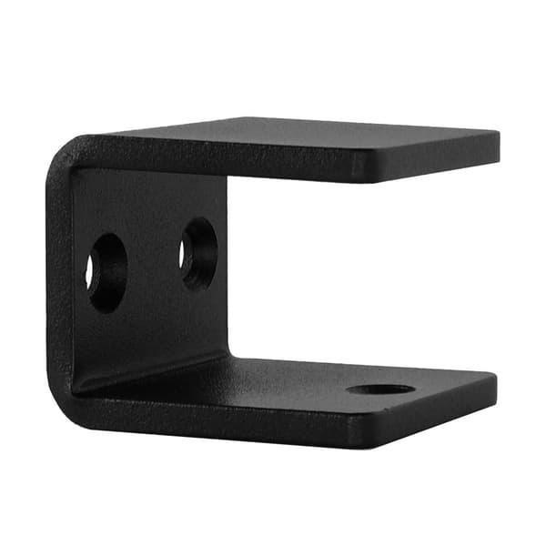 Design håndliste sort firkant - 90 cm + 2 holdere