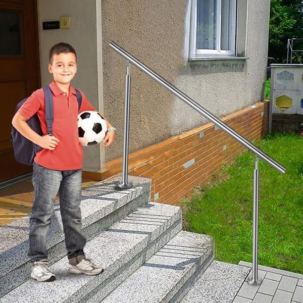 XMTECH Trappräcke i rostfritt stål, 0 stång 160cm Räcke Ledstång Balustrade, för Trappräcke Balkong