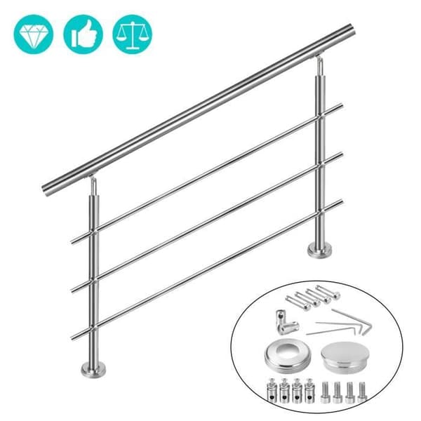 Trappräcke - XMTECH - 120cm - Rostfritt stål - Justerbar vinkel - Inomhus &amp; utomhus