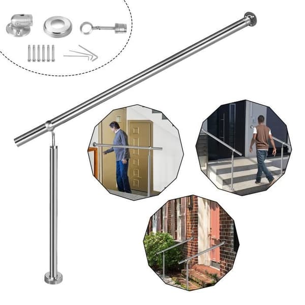 LZQ rostfritt stålräcke - Ledstång för trappor - Utomhus inomhus - 180cm