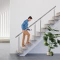 Miniatyrbild 4 av 4: XMTECH Trappräcke i rostfritt stål, 0 stavar 100cm Räcke Ledstång Balustrade, för trappräcke Balkong