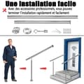 Miniatyrbild 3 av 4: Rostfritt stålräcke för trappor och entré - LZQ - 100cm - Interiör &amp; exteriör