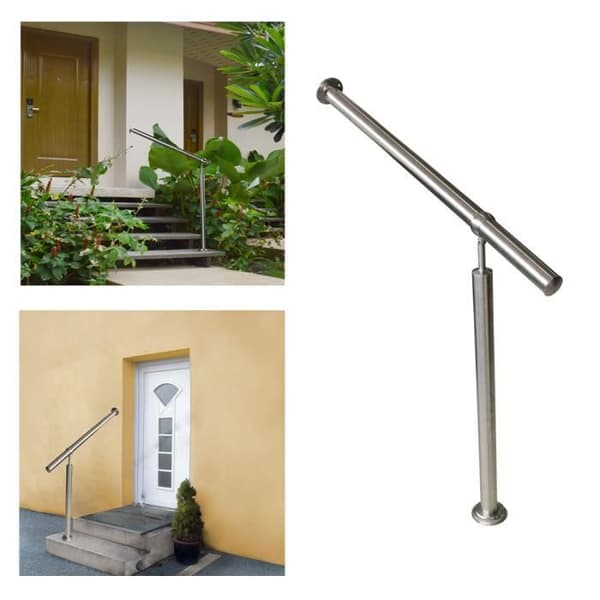 Rostfritt stålräcke för trappor och entré - LZQ - 80cm - Interiör &amp; exteriör