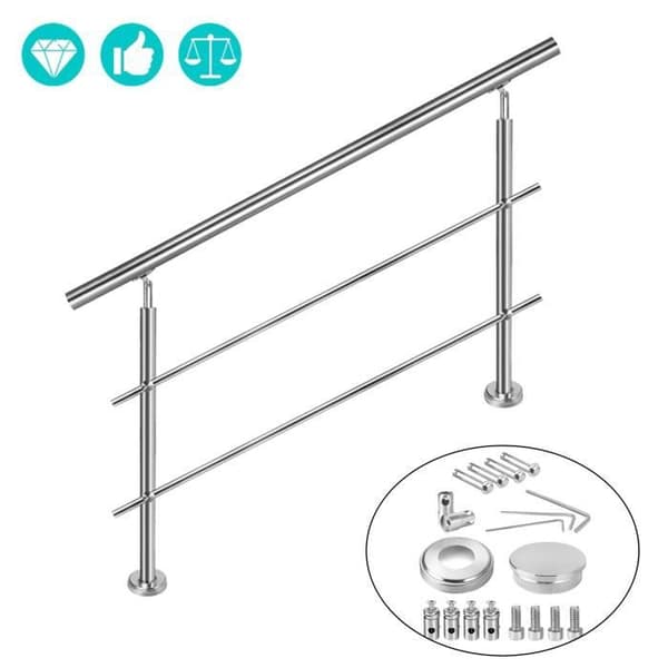 Räcke av rostfritt stål - XMTECH - 150cm - Robust och hållbar - Inomhus &amp; utomhus
