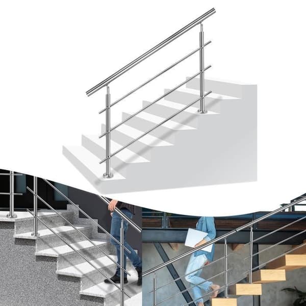 RAMPE - LZQ - Huvträbe i rostfritt stål - 120cm - Justerbar vinkel - Inomhus &amp; utomhus
