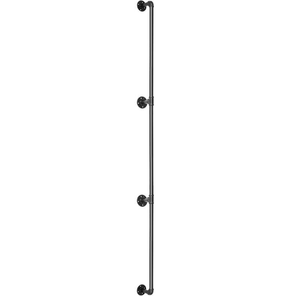 10FT/3m 200kg/rör lastkapacitet industriell stil rör trapphandledare med kompletta tillbehör, 3 installationsmetoder, lätt att installera