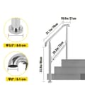 Miniatyrbild 9 av 9: 200kg lastkapacitet 2-3 steg ledstång i rostfritt stål, robust konstruktion, hög stabilitet, 0-45° justerbar vinkel, lätt att montera