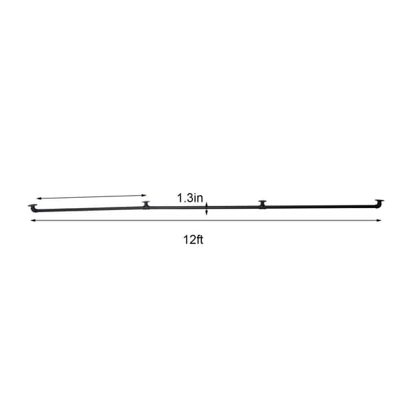 Trappegelænder, Galvaniseret Jern, Væghængt,366 cm