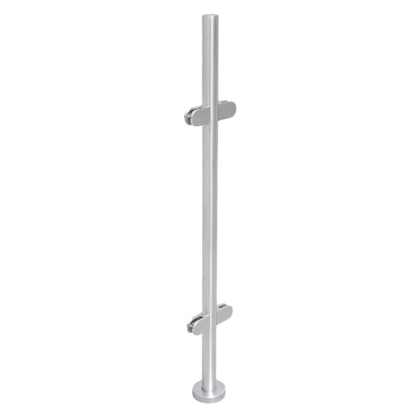 Räcke i rostfritt stål, hållbar 110 cm höjd, modern minimalistisk design,Silver