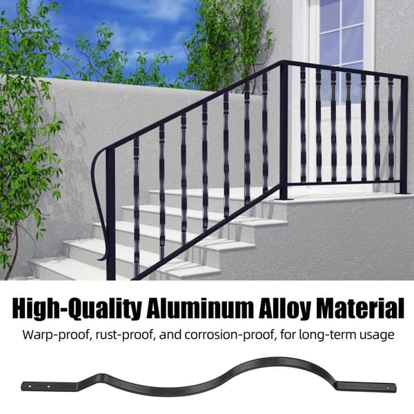 Aluminium Trappebalustre, 32,25" Længde, Nem at Installere, Vejrbestandig