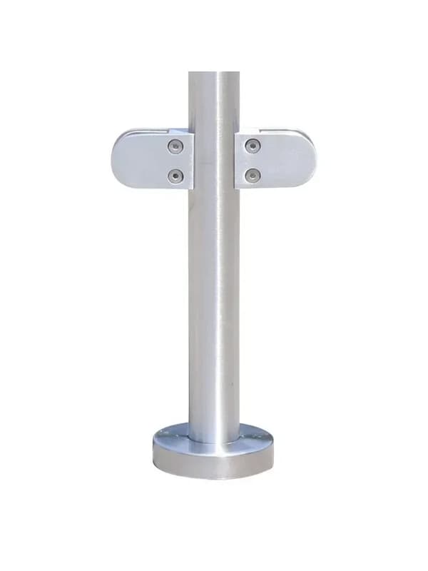 Glasrækværkspost, Holdbart Rustfrit Stål, Stabilt Design, Alsidigt til Indendørs/Udendørs Brug